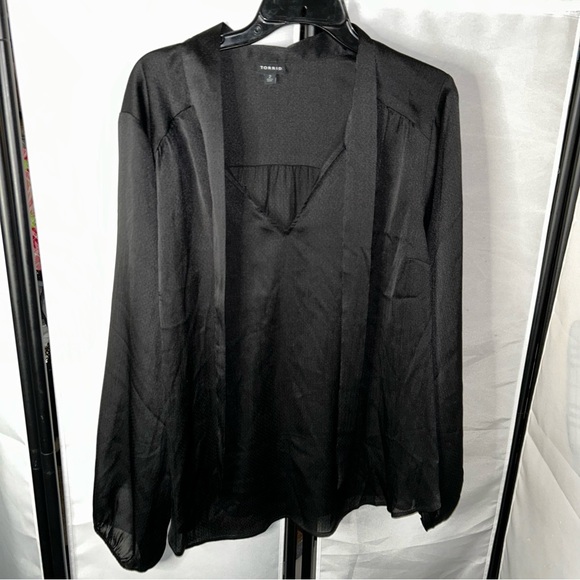 Torrid Tie Front Blouse - Picture 6 of 11